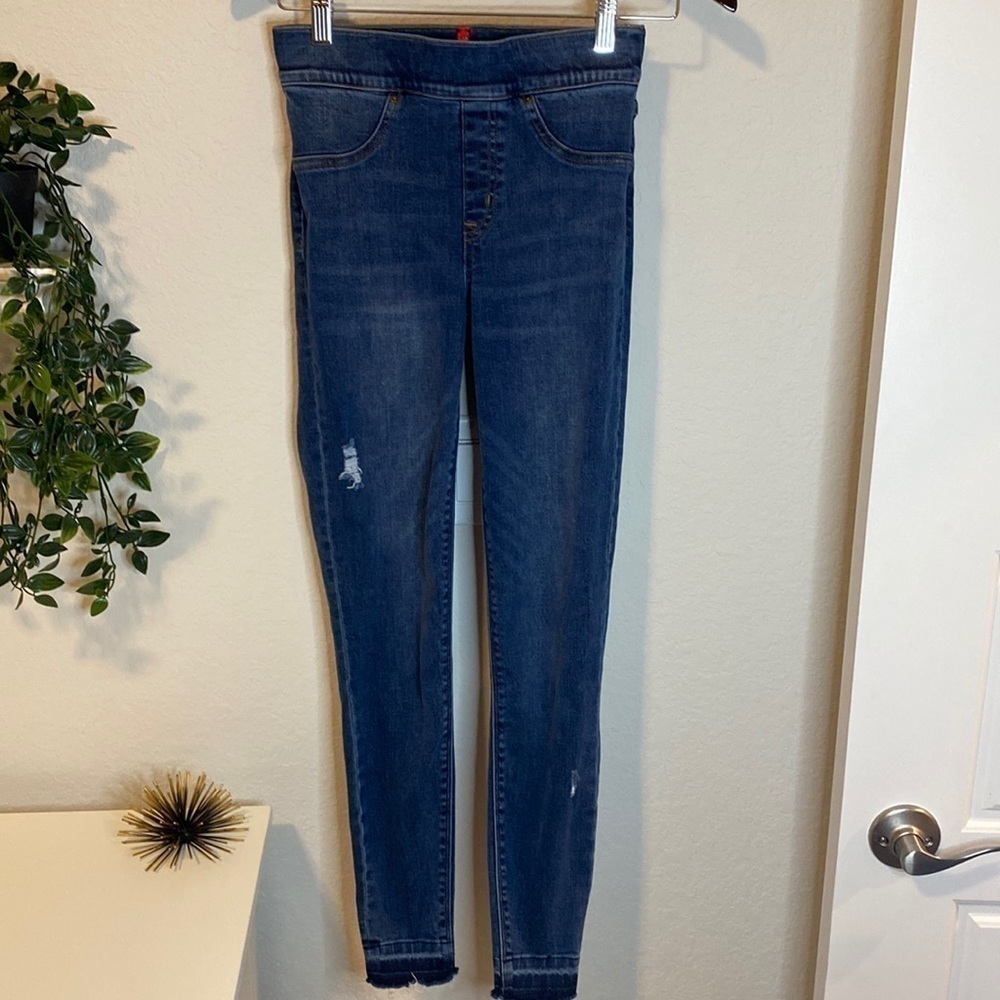 Spanx Distressed Ankle Skinny Jeans - XS